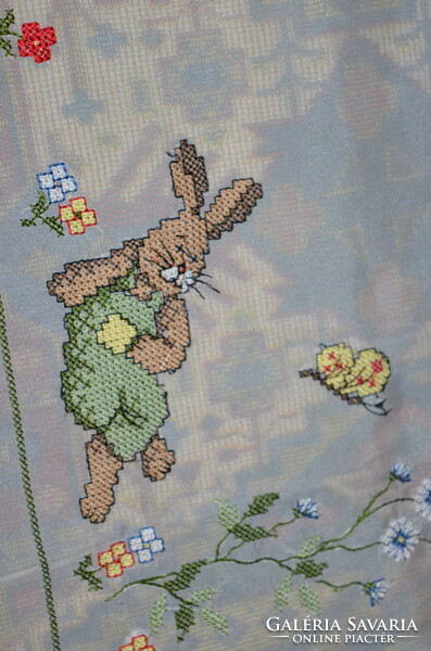 Cross stitch bunny small curtain ( dbz 00114 )