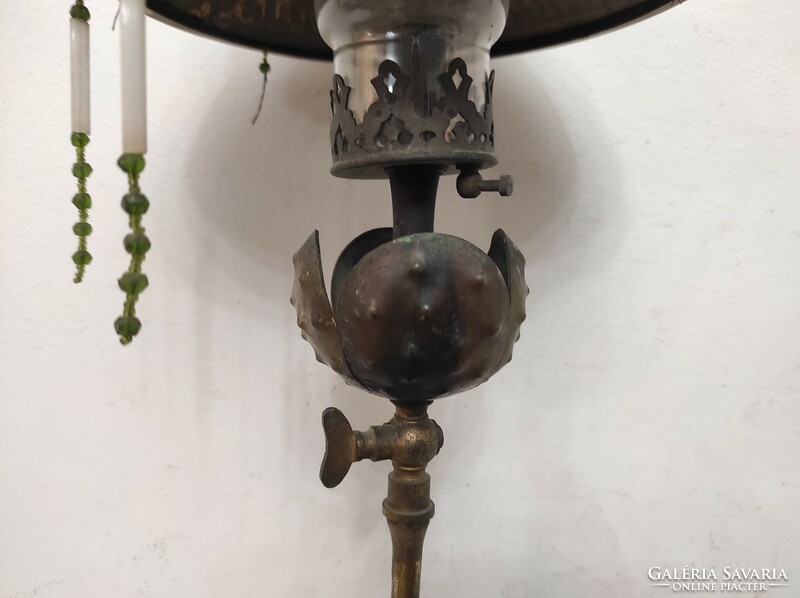 Antik szecessziós jugendstil asztali gáz lámpa muzeális ritkaság pipacs motívum 733 6640
