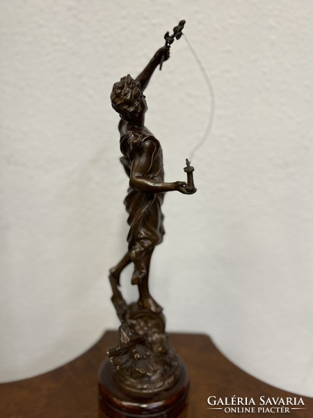 Telegraph (telegraphe) French antique Zamak statue