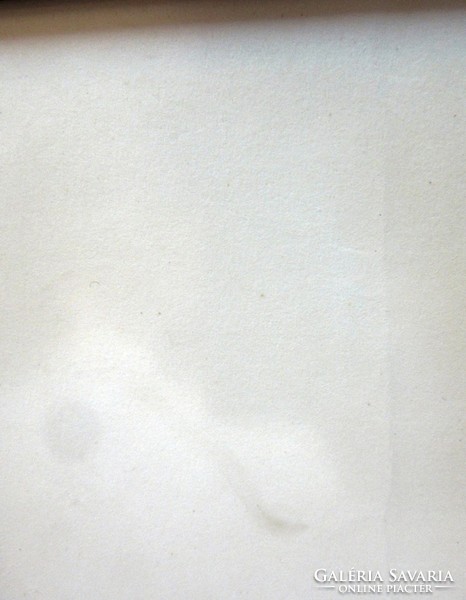 Kiss Terézia rézkarc olvasó lány, jelzett a dúcon is.  20 x 14, 47 x 36 cm.