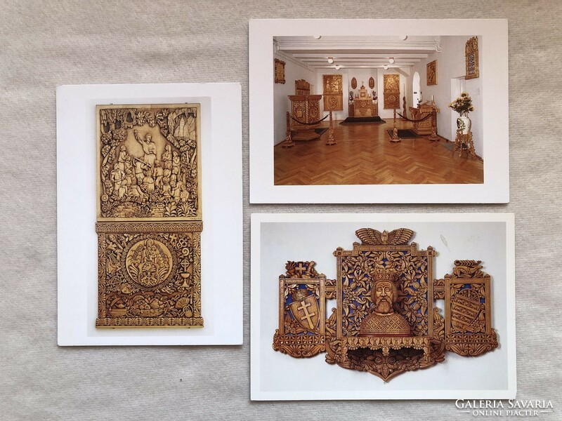 3 db Gellérthegyi Szikla templom és Pálos kolostor képeslap  -  Postatiszta