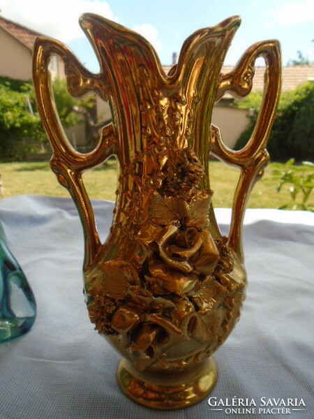 Empír stilusú (Zsolnay Jelegű) eozin csodálatos váza francia országból