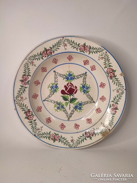 Old Wilhelmsburg painted folk wall plate