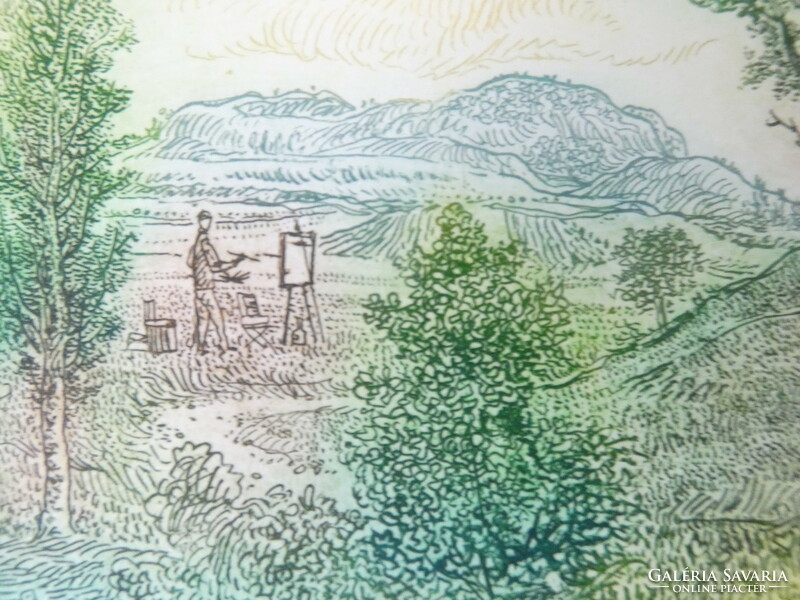 Gross arnold (1929-2015): summer - etching/paper, 21 cm x 30.5 cm, ref.: Gross arnold original!!!