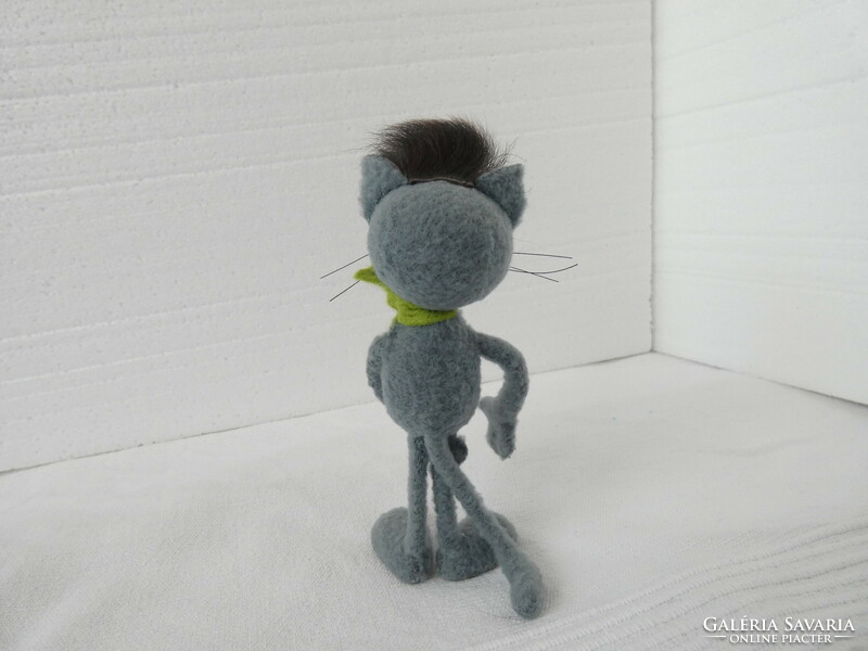 Foky otto puppet - mirr murr ii. Doll - 15 cm - textile-leather needlework -