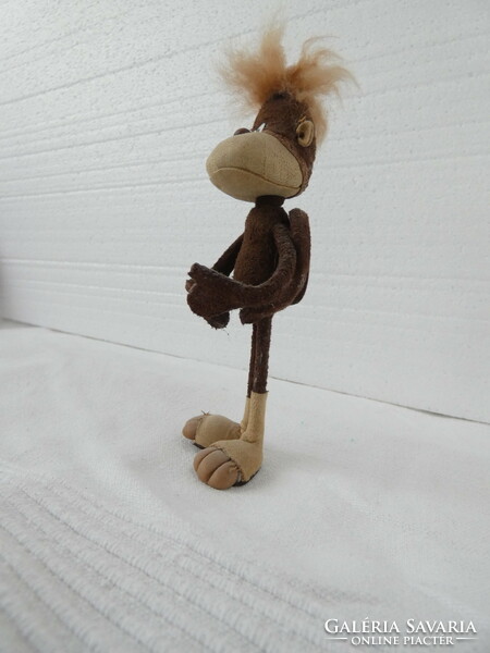 Foky otto puppet - misi squirrel - little monkey 16 cm - textile-leather needlework -