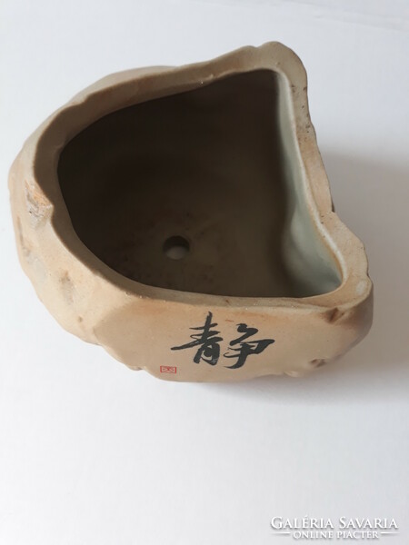 Zen oriental fired clay planter