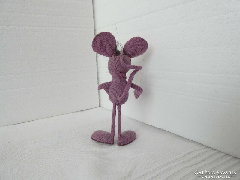 Foky otto puppet - mirr murr - cin-cin, the little mouse - 13 cm - textile-leather handwork -