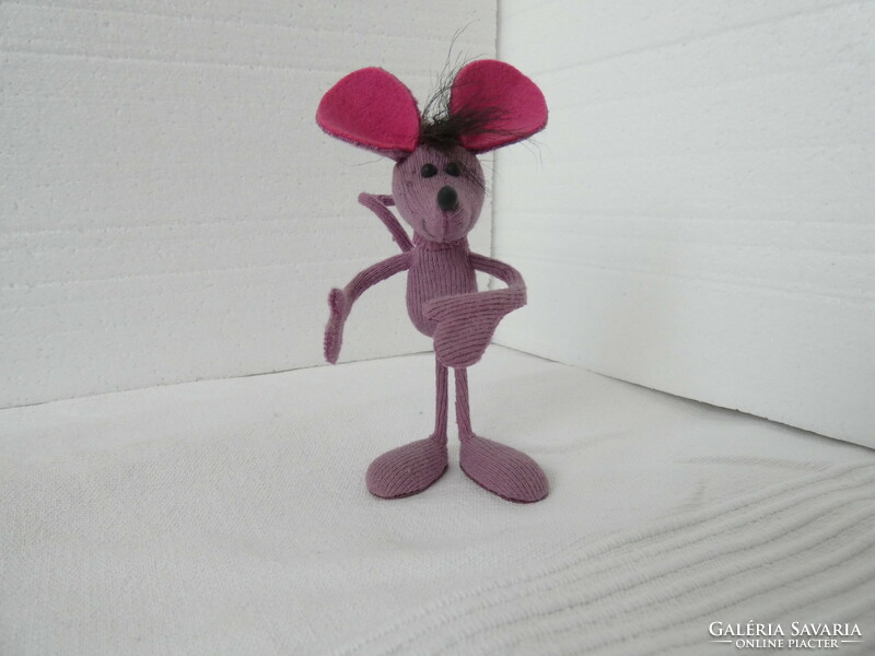 Foky otto puppet - mirr murr - cin-cin, the little mouse - 13 cm - textile-leather handwork -