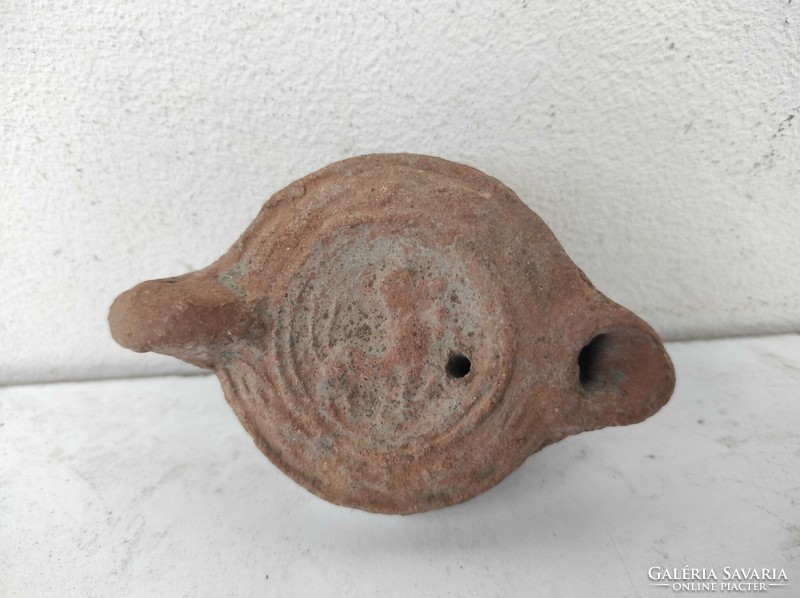 Antik terrakotta agyag cserép mécses állat motívum 606 6957