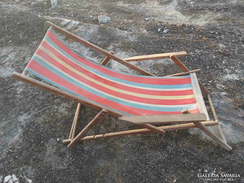 Retro sunbed, 2 beach chairs