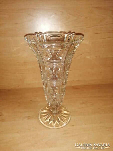 Retro glass vase with base 21 cm (10/d)