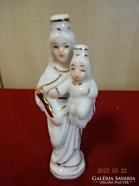 German porcelain Virgin Mary with baby Jesus, height 11 cm. Jokai.