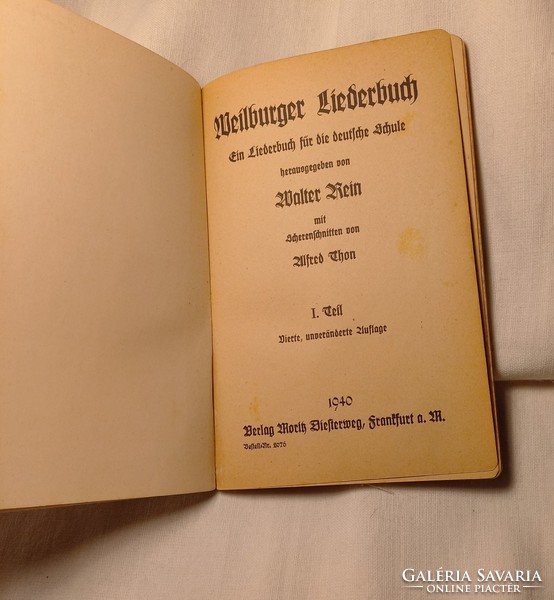Német dalosfüzet 1940- ből