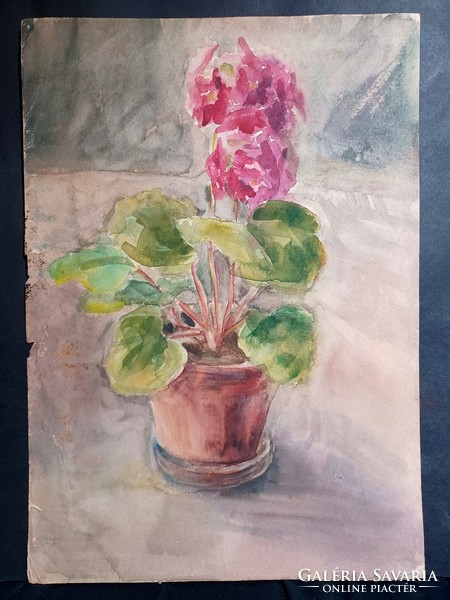 Virágcsendélet - akvarell (41x29 cm)