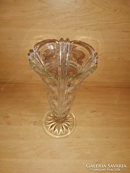 Retro talpas üveg váza 21 cm (10/d)