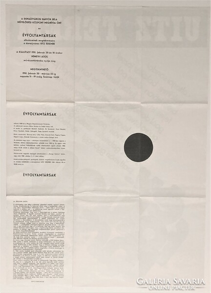 Imre Bak, Pál Deim, István Nádler exhibition poster - 1981