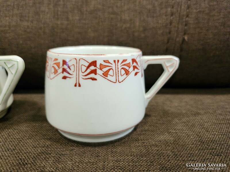 Porcelán Antik Art Deco Csészepár