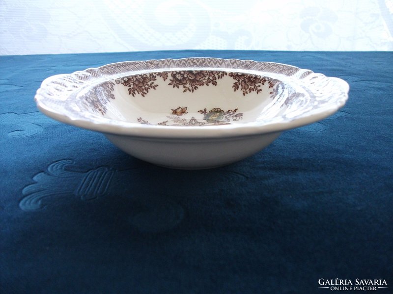 Antique mason's ascot pattern, polychrome, hand painting, hand markings, English porcelain small deep bowl-16.5 cm