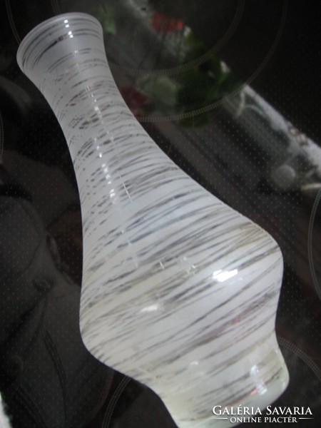 Thin blown etched artistic vase