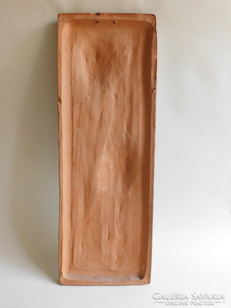 Iparművész kerámia falidísz - bogáncs - 43 cm