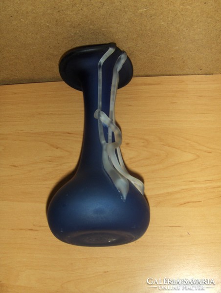 Murano blue glass vase 18.5 cm high (1 / d)