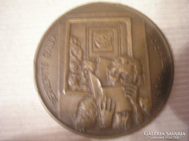 Gyula Derkovics bronze commemorative coin for sale, 43 mm, with ks mark, in good condition