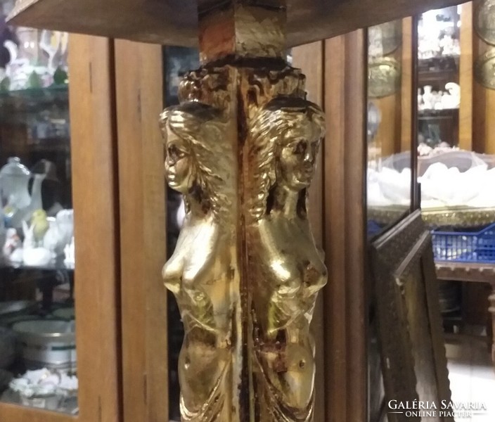 Antique gilded empire pedestal statue support column 107 cm