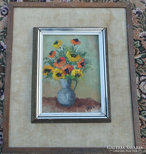 Virágcsendélet - jelzett- kvalitásos festmény olaj / vászon
