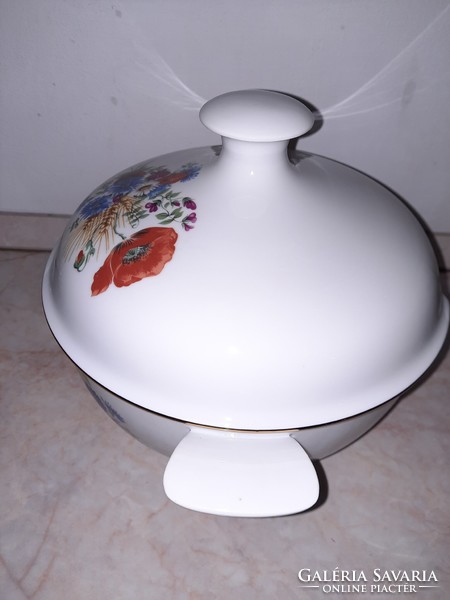 Wonderful Kahla porcelain soup bowl, piapac, cornflower, wheat ear pattern 23-20 cm
