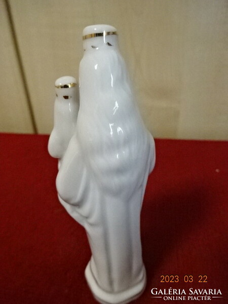 Német porcelán Szűz Mária a kis Jézussal, magassága 11 cm. Jókai.