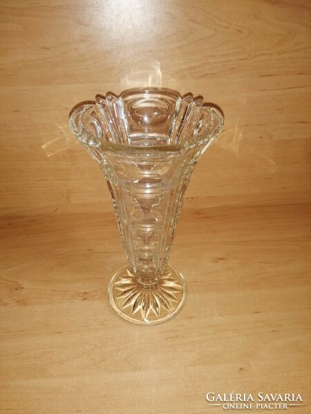 Retro glass vase with base 21 cm (10/d)