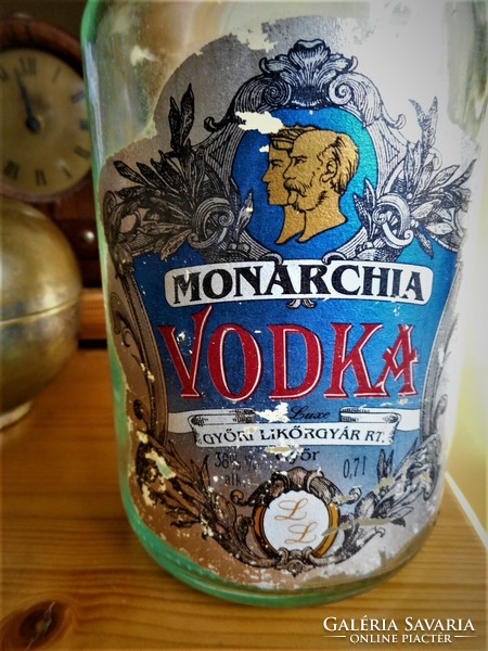 Bottle with old label, monarchy vodka l.L. (Győri Liquor Factory rt.)
