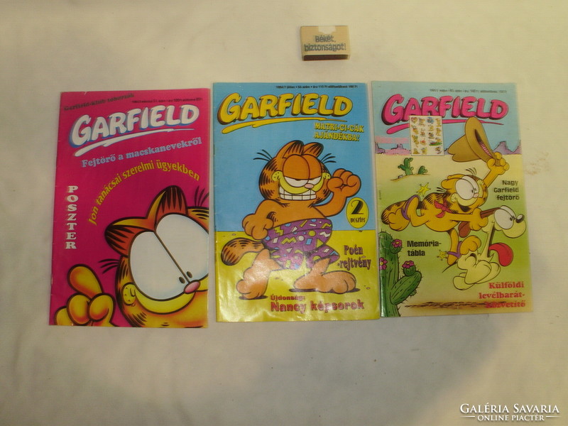 Három darab GARFIELD képregény újság - 1995/5, 1994/3, 1994/7 - együtt eladó