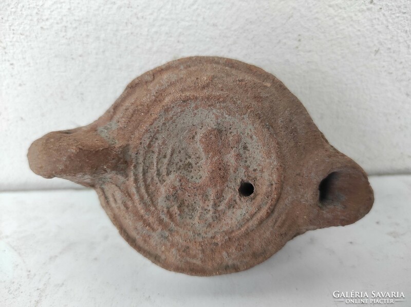 Antik terrakotta agyag cserép mécses állat motívum 606 6957