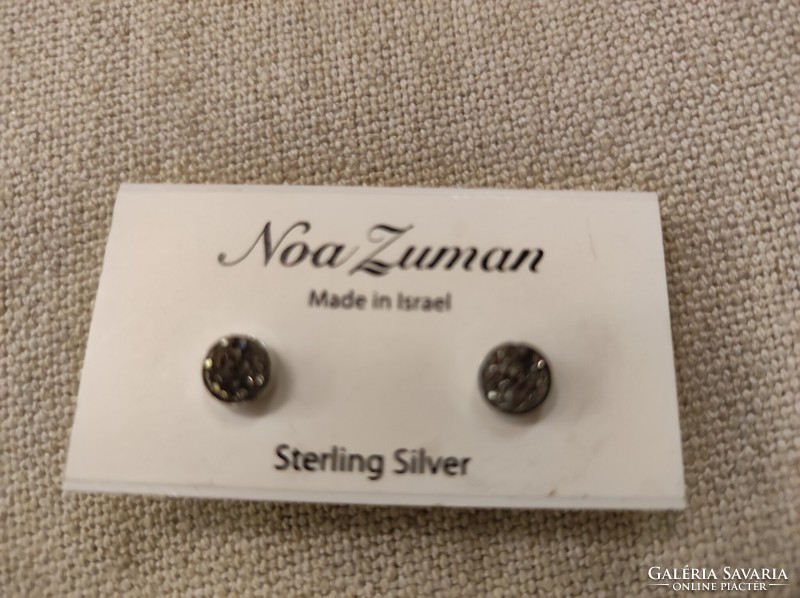 Israeli silver earrings with druzy