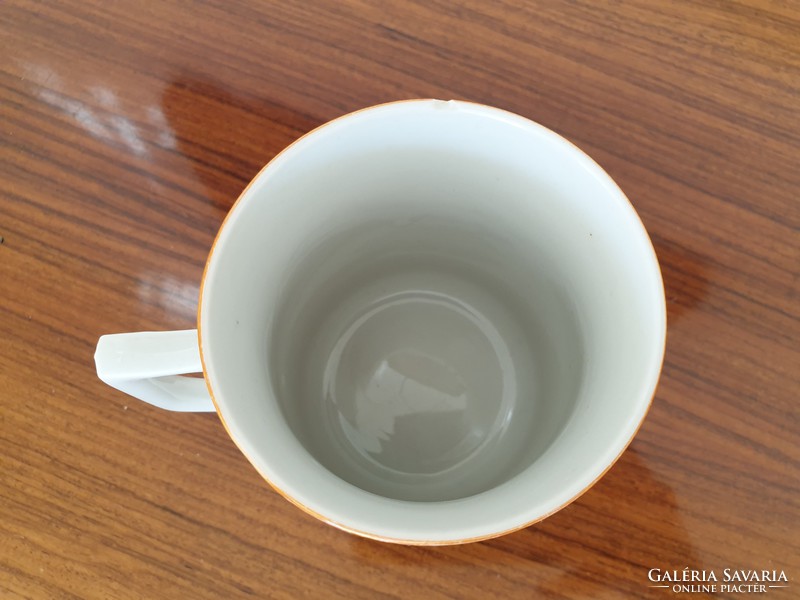 Old zsolnay porcelain floral mug with old tea cup