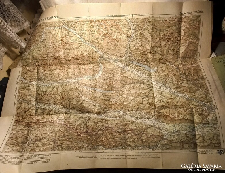 Hiking map of Austria from 1938