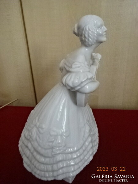 Herend porcelain, Déryné statue, white, height 22 cm. Jokai.