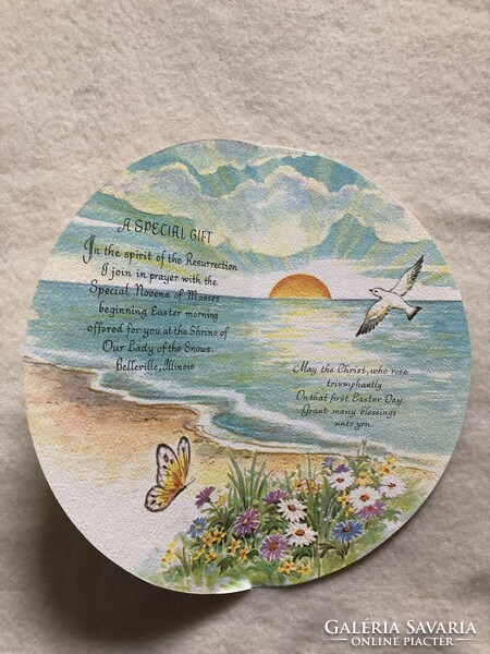 Régi 2 oldalas kinyitható Húsvéti képeslap - USA                                              -5.