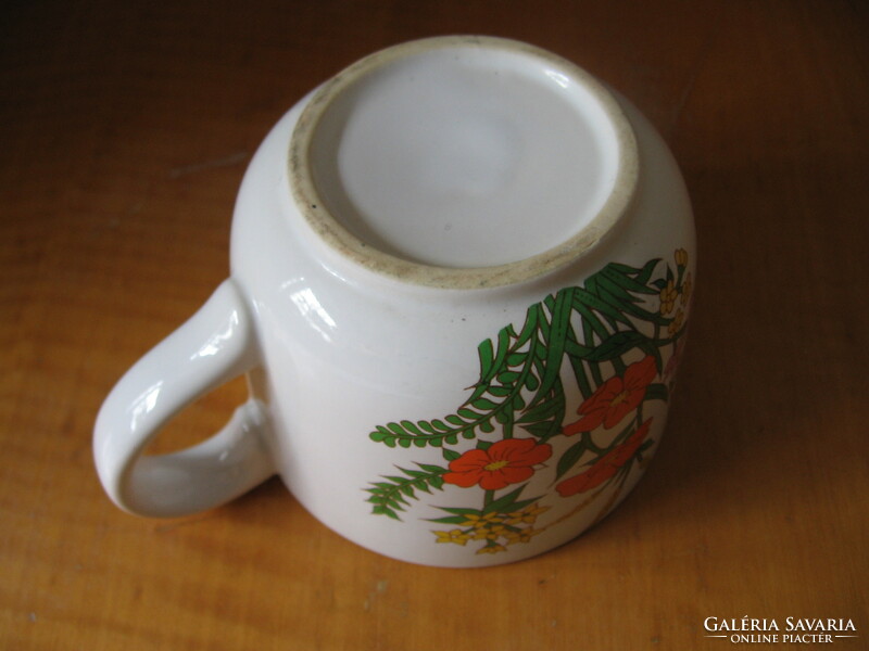 Mug with poppies, cornflowers and wild flowers