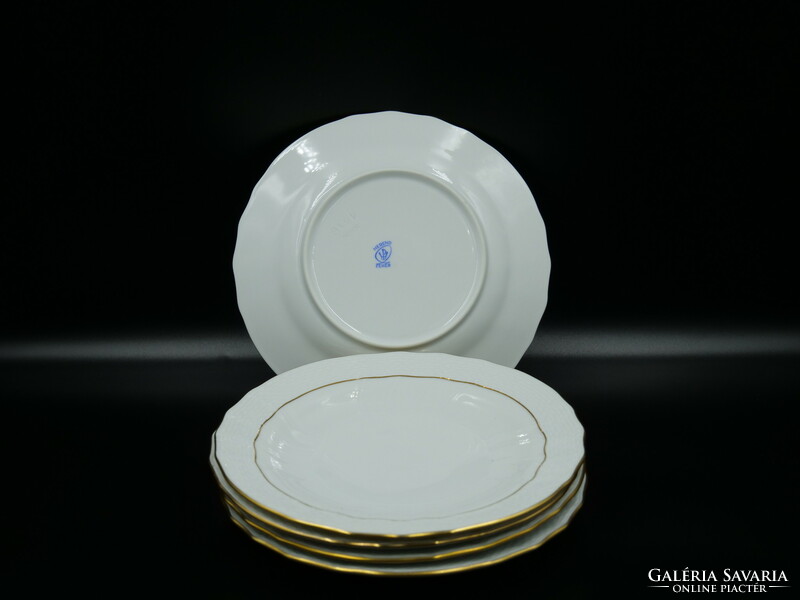 Herend white small cake plate set (5 pieces)