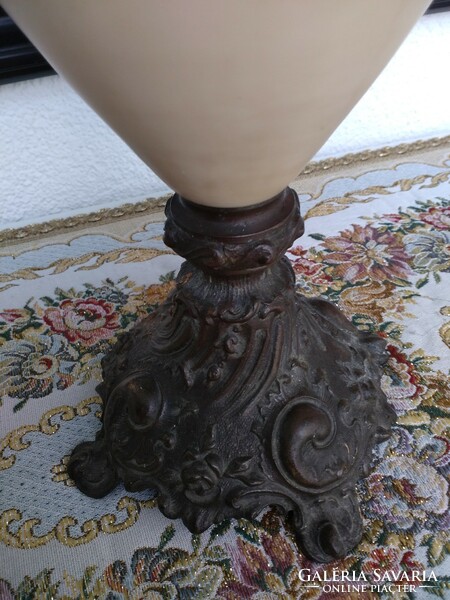 Antique Victorian decorative painted glass decanter