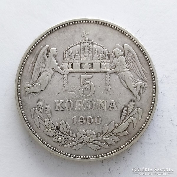 1900 Ezüst Ferenc József 5 KORONA (No: 23/270.)