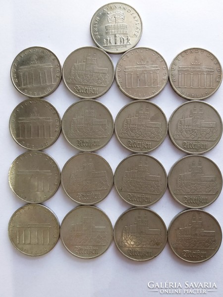 17 Pcs. Dr. East German 5 marks (no: 23/277.)