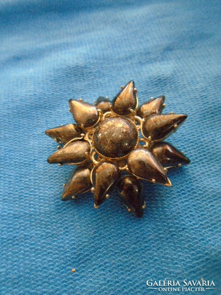 Old brooch with semi-precious stones