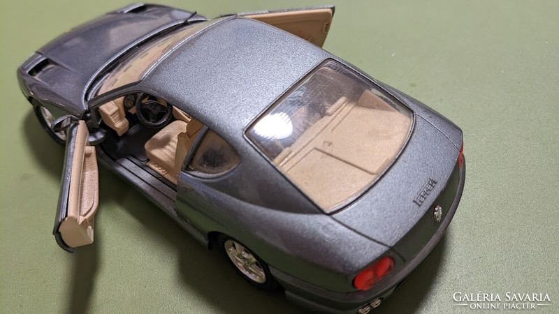 Ferrari 450 gt silver model car Burago 1/25