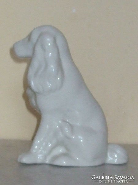 Raven Házi white spaniel dog statue for sale!