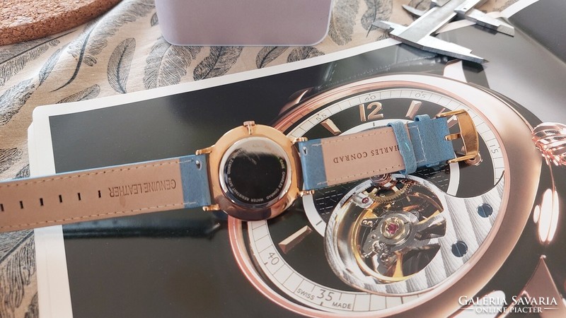 (K) charles conrad steel case unisex watch