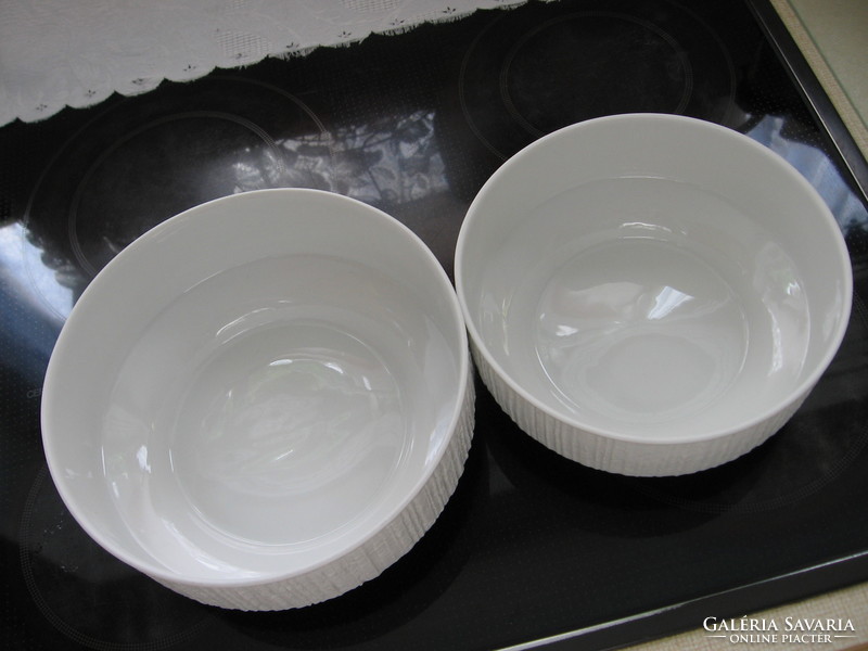 2 pcs collector op art thomas rosenthal richard scharrer arcta white bowl